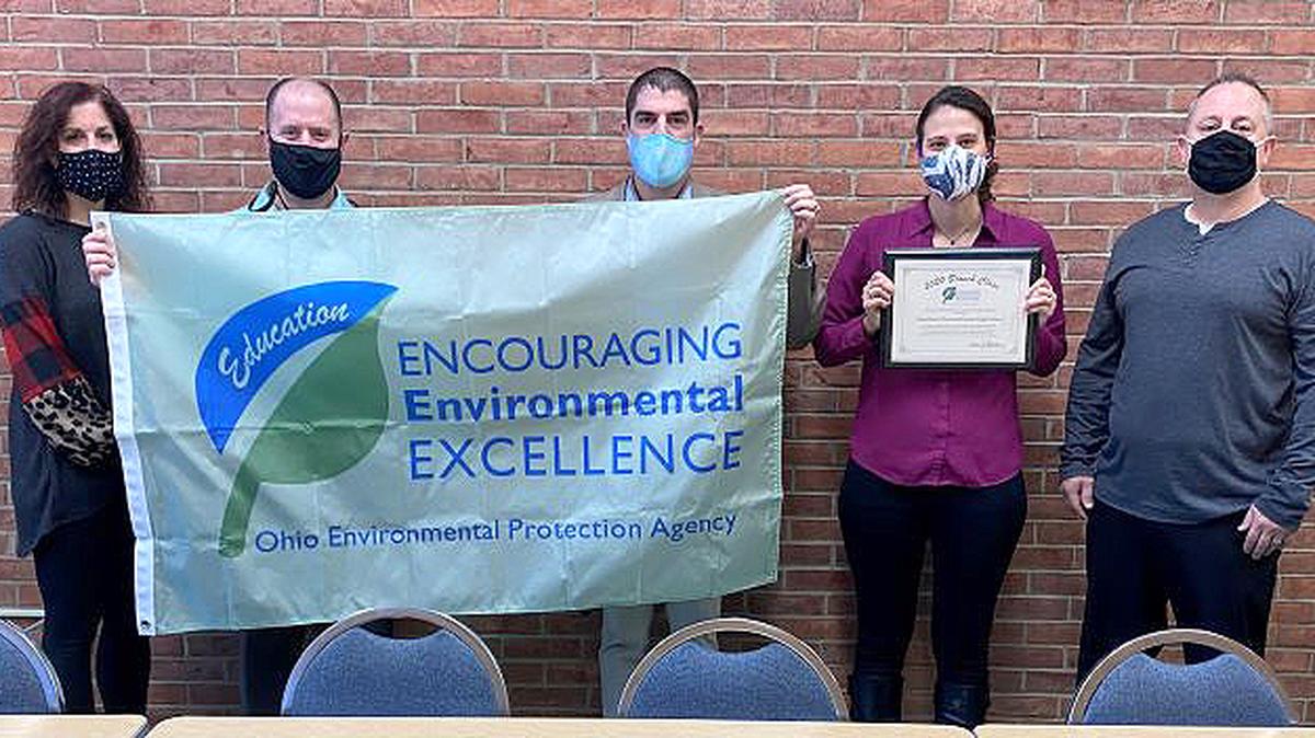 From left are Boardman Glenwood Junior High School science teachers Andrea Kratzer, Eric Diefenderfer, Scott Lenhart, Laura Frost and Ian Head. (Contributed photo)