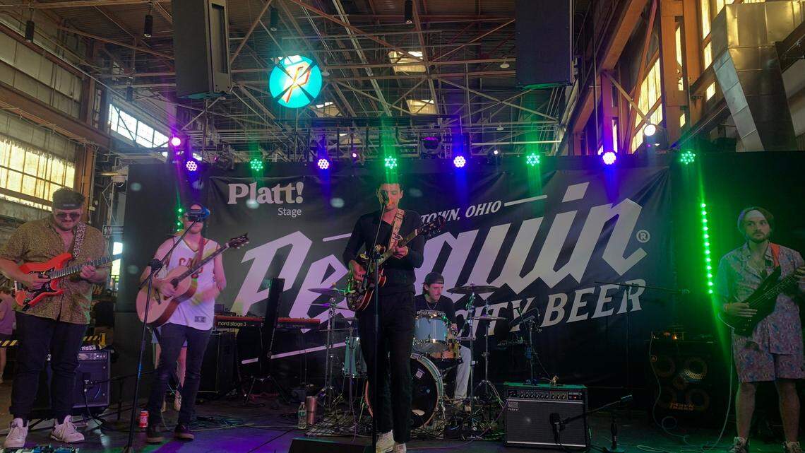 The Goners perform at Penguinpalooza at Penguin City Brewing Company in Youngstown, a new music festival started by local band Sedona. 