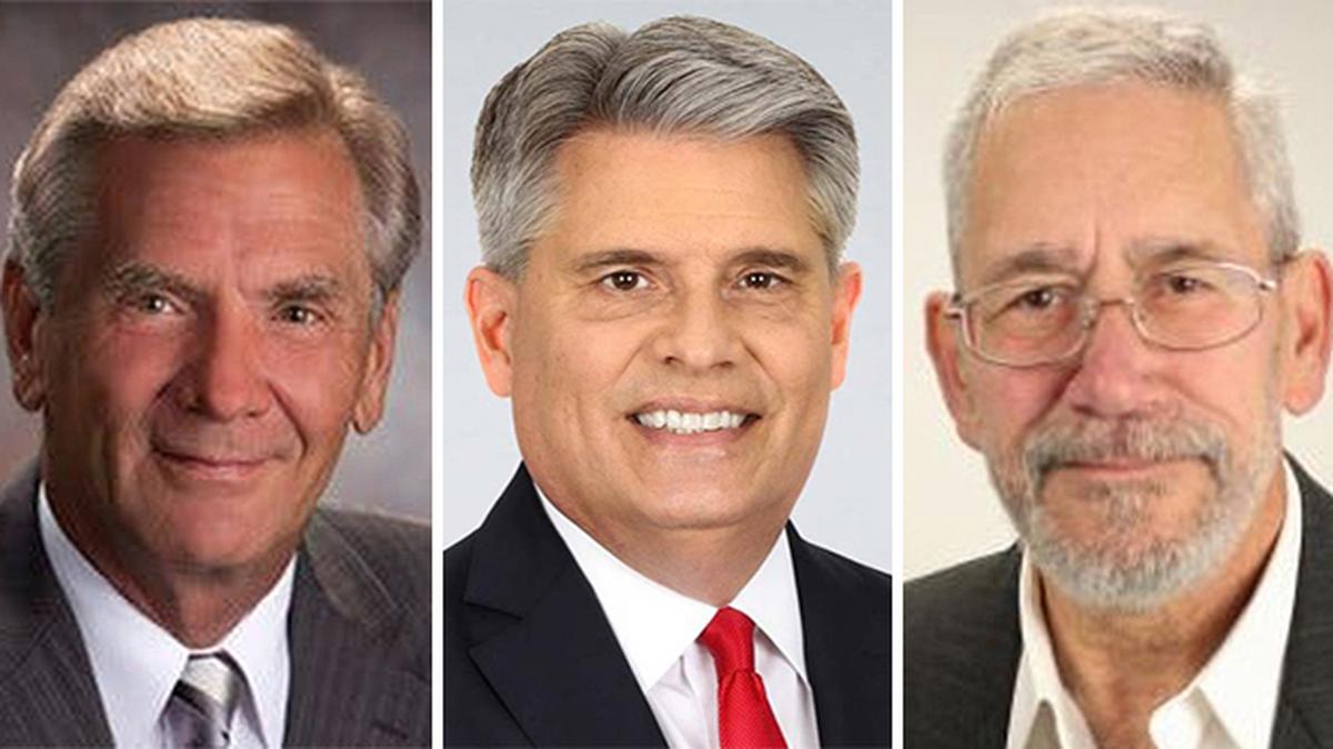 From left, the late Bob Black, Stan Boney and entrepreneur Ralph Zerbonia are among the Youngstown Press Club's first Hall of Fame class. (Contributed photos)