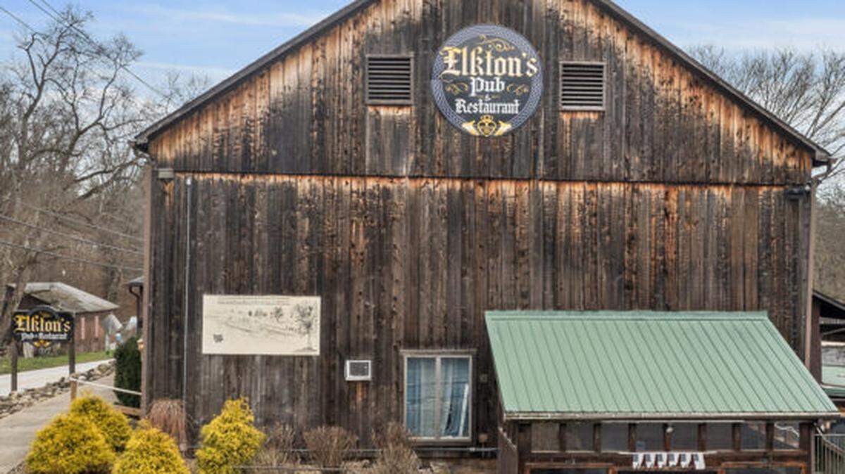 First constructed in 1830, the bar/restaurant for sale starting at $549,000 has been modernized but still preserves its unique rustic character.