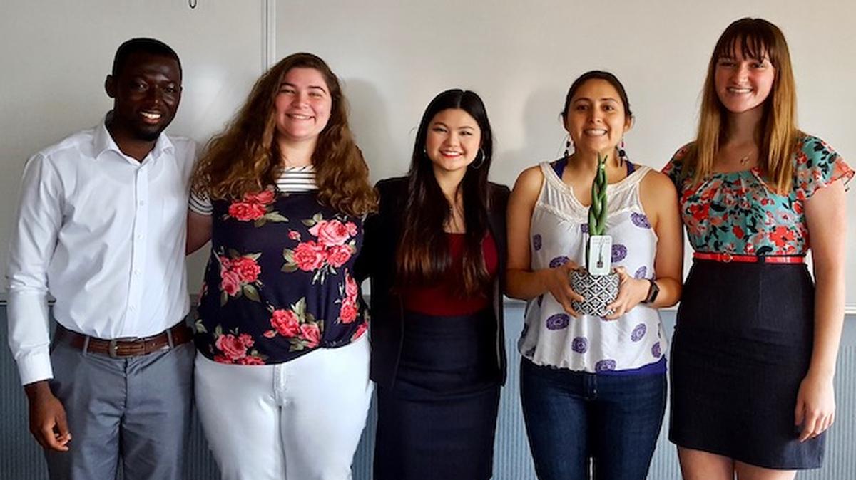 Getting students access to necessities, like food and personal hygiene products, was a top priority for Alicia Prieto Langarica. She’s been working in collaborating with YSU’s food pantry to meet the needs of students who can’t return home during the COVID-19 pandemic. (Photo provided)
