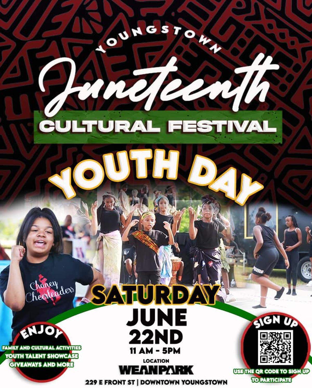 Head downtown to Wean Park to support vendors, entertainers and soul food cook-off competitors in the Youngstown Juneteenth Cultural Festival this weekend.