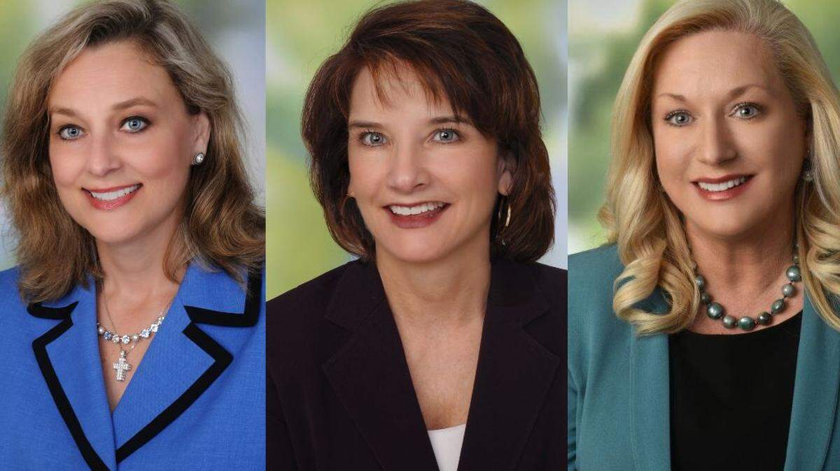 Meet the three CEOs at Mercy Health’s main campuses: (left to right) Eugenia Aubel at St. Elizabeth Boardman Hospital; Kathy Harley at St. Elizabeth Youngstown Hospital; Charlotte Gardiner at St. Joseph Warren Hospital