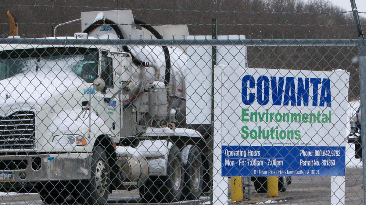 Shown here is the exterior of Covanta Environmental Solutions, 61 Riverpark Drive, New Castle, which is one of 144 disposal and treatment facilities in Pennsylvania that treats oil and gas waste containing radium, a cancer-causing element.