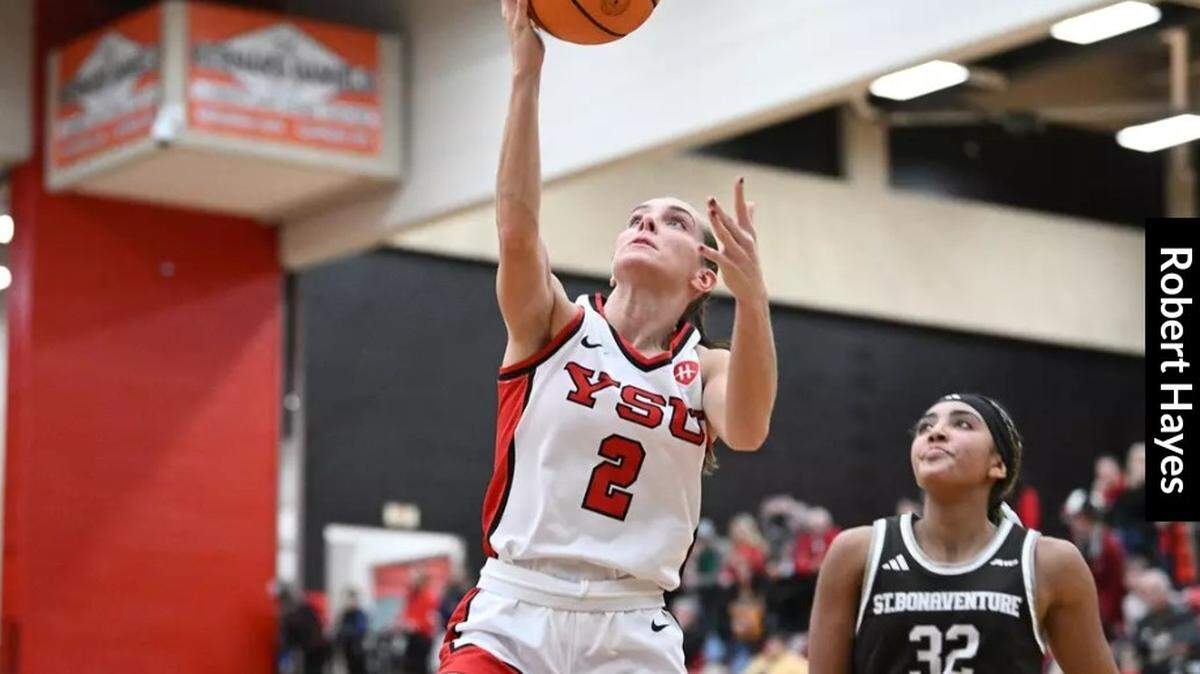 Youngstown’s Magestro scores 1,000th point, Penguins hold off Bonnies for 60-52 win.
