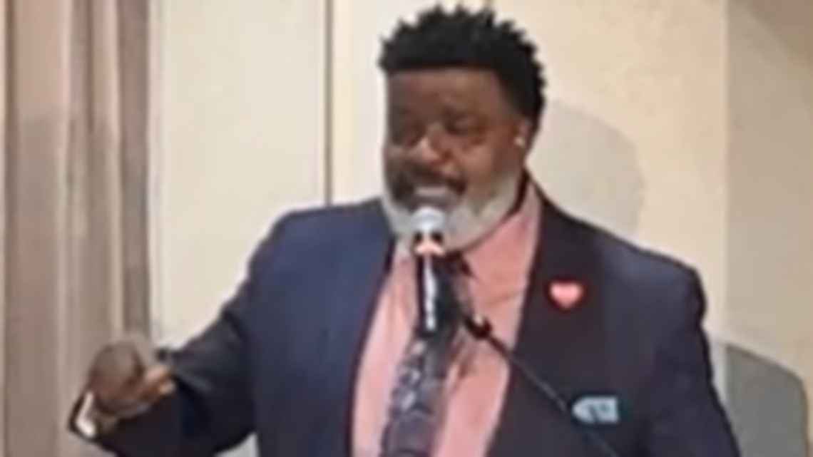 Youngstown Mayor Jamael “Tito” Brown talked about the city Thursday morning at Stambaugh Auditorium.