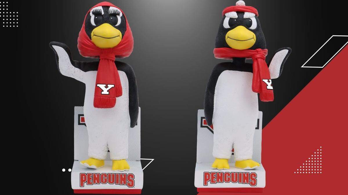 YSU alumni and athletics fans will want to get their hands on the newest piece of memorabilia: limited-edition bobbleheads featuring Youngstown State’s mascots, Pete and Penny the Penguins. 