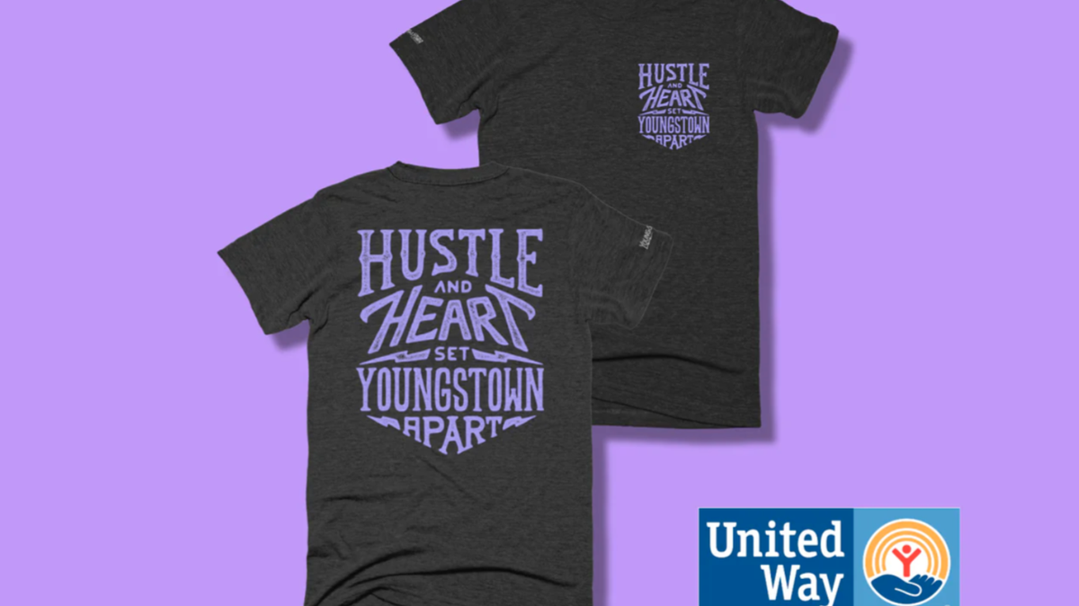 The new Hustle & Heart T-shirts at Youngstown Clothing Co.