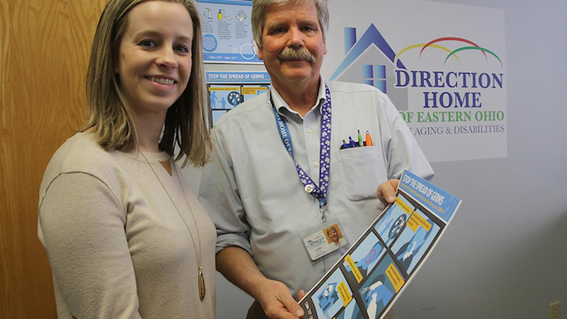 Theresa Knapik assistant director of the Long Term Care Ombudsman  Program and John Saulitis, director of the Long Term Care Ombudsman program at Direction Home of Eastern Ohio share the latest information for the coronavirus outbreak. (Bob Yosay/Mahoning Matters)