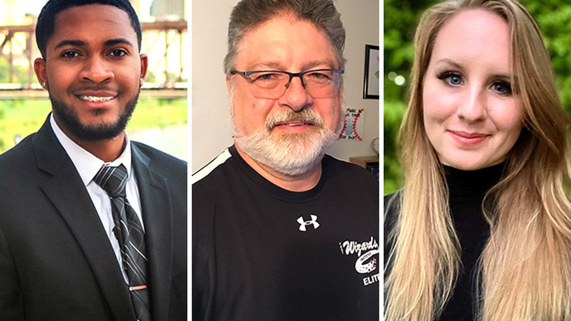 From left to right: Kevin Jones of Cleveland, Norm Kujawa of Toledo and Hailey Lueck of Maumee