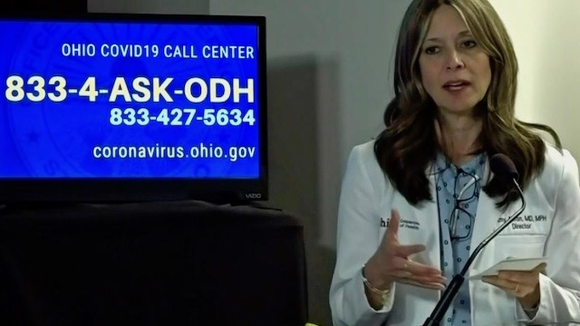 Dr. Amy Acton, director of health for the Ohio Department of Health, during the daily COVID-19 Ohio update on Monday, April 20, 2020.
