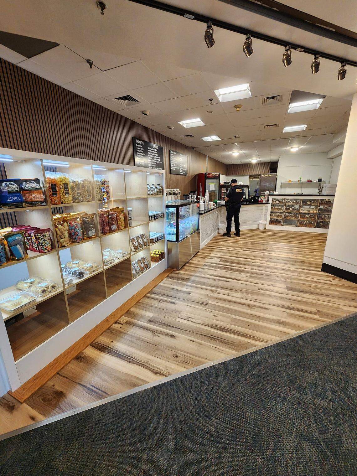 The newly renovated shop is open from 5 a.m. - 4 p.m. Monday through Friday and from 5 a.m. - 3 p.m. on Saturday, near the children’s play area in the mall.