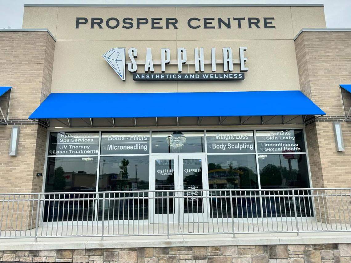 Ashley is now the CEO of Sapphire Aesthetics and Wellness medical spa, located at Prosper Center at 15 Boardman-Canfield Road, which opened in 2022.