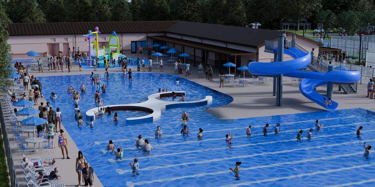 Phase two of the village park project will be focused on developing the site for the aquatic center and demolishing existing courts.&nbsp;