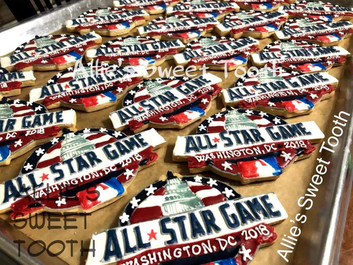 Adams started the business with a single cookie sheet and her at-home oven, and now is selling thousands of custom cookies a day.