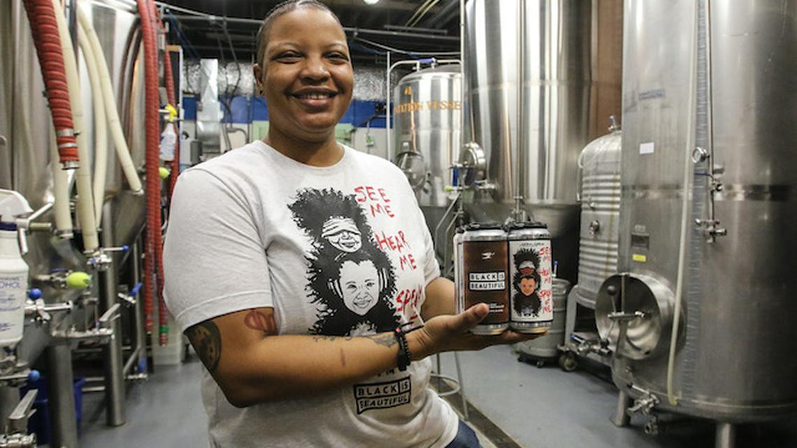 Born and raised on Youngstown’s South Side, 38-year-old Hannah Ferguson got her start in the craft beer industry three years ago. Now she is the assistant brewer at Modern Method’s Brewing Co. [Robert K. Yosay | Mahoning Matters)