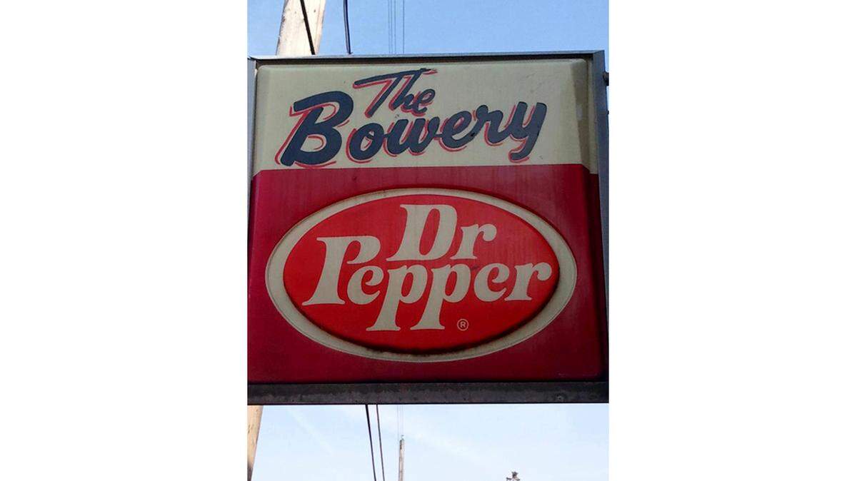 The sign outside The Bowery tavern, 2729 E. Midlothian Blvd., Struthers.