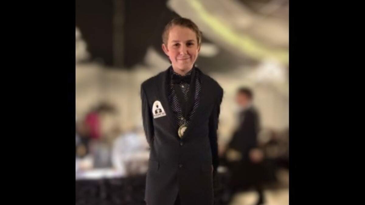 Michael Bydo, seventh grader at Summit Academy -Youngstown, earns Prudent Man Academy honor. In addition to receiving a medal, he was also presented with a sports jacket, as part of the recognition.