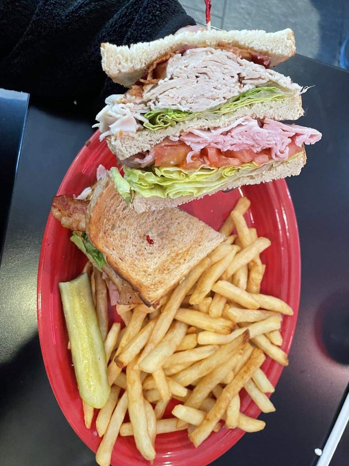 The triple decker sandwich at Catering by Scott.