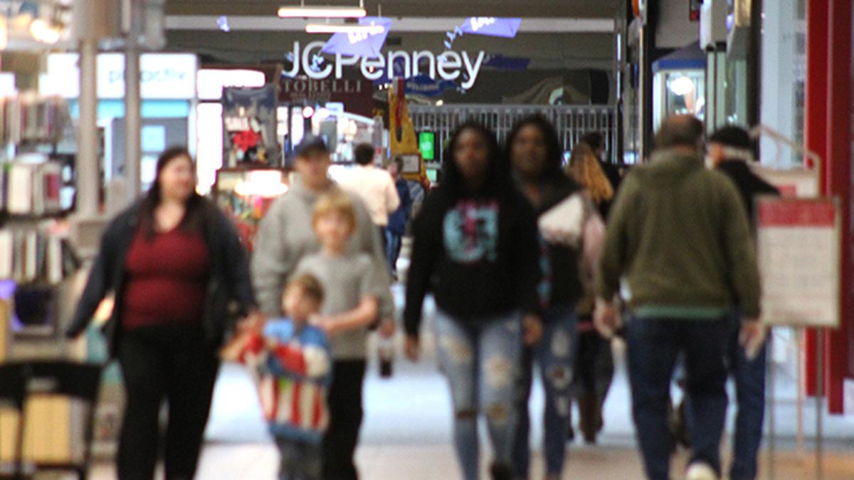 Shoppers filled one of Eastwood Mall's main concourses on Tuesday, May 12, 2020, the first day retailers were allowed to reopen under relaxed state restrictions. (Justin Dennis | Mahoning Matters)