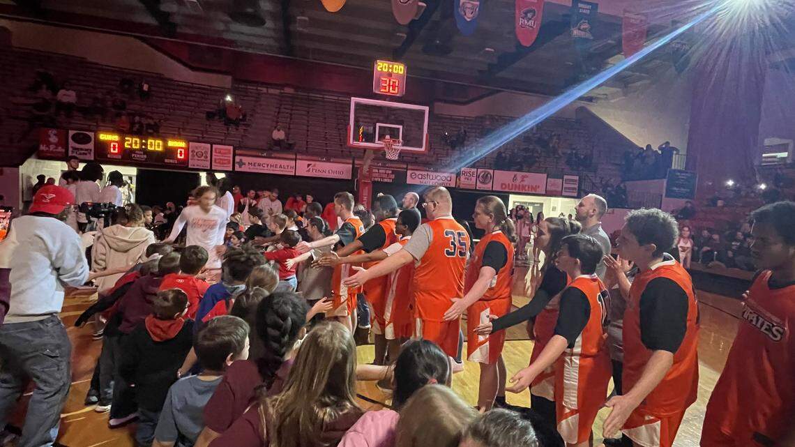 Liberty Local School Pre-K through sixth grade students who completed the challenge earned front-row tickets to a men’s basketball game and got to go on the court in Beeghly Center.