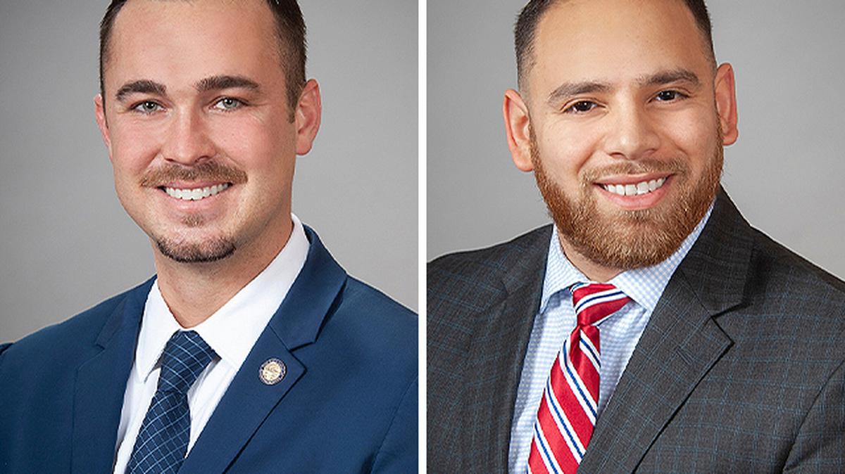 State Reps. Mike Loychik, R-Bazetta, left, and Al Cutrona, R-Canfield.