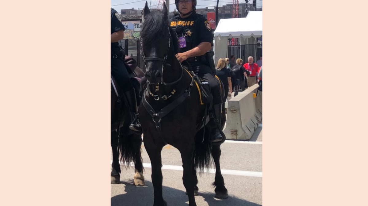 Trumbull County Deputy Ty Kata and his horse, Titus.