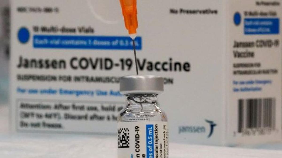 The Johnson & Johnson COVID-19 vaccine is seen April 8 at a pop-up vaccination site inside the Albanian Islamic Cultural Center in the Staten Island borough of New York. (Mary Altaffer | AP Photo)
