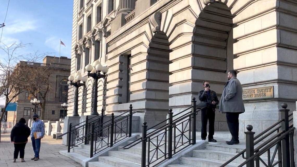 Shown here is the exterior of the Mahoning County Courthouse, 120 Market St., Youngstown.