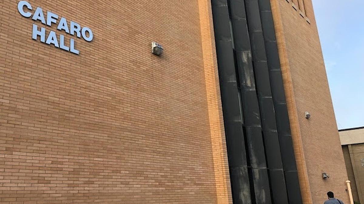 Youngstown State University's Lincoln Hall has been renamed Cafaro Hall on the corner of Phelps Street and Lincoln Avenue. 