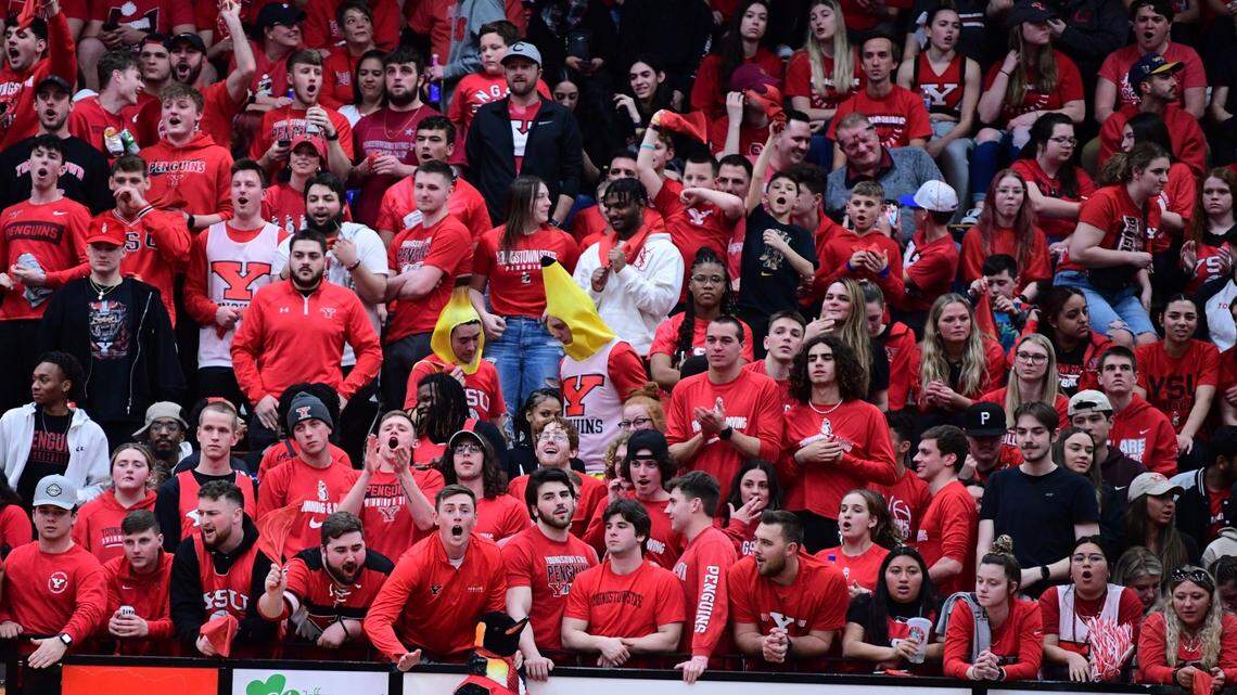 Fans cheer on the Youngstown State Penguins during a recent game.