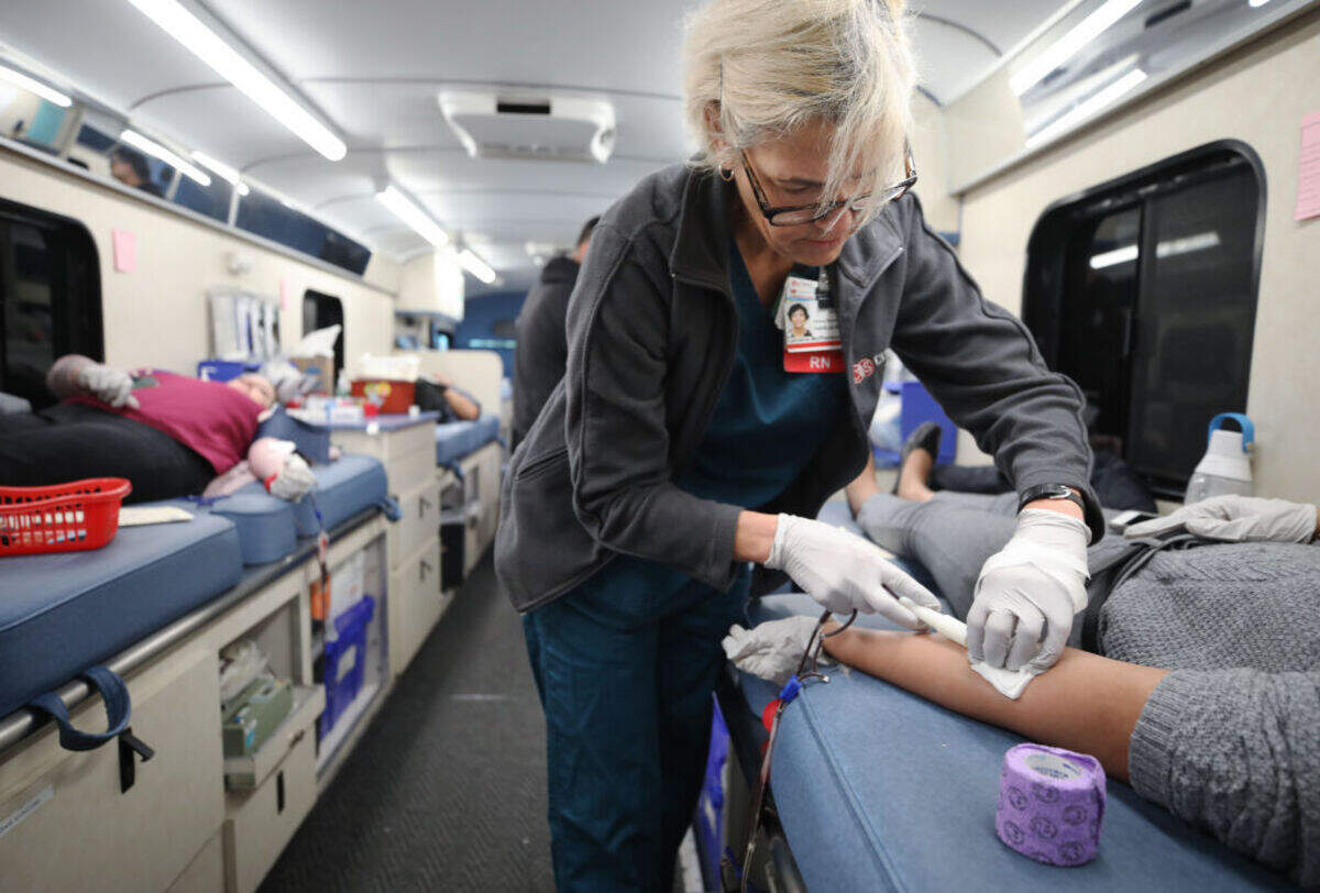The American Red Cross warns of a sharp blood supply drop and asks for donors.&nbsp;