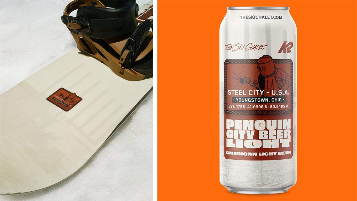 The Ski Chalet on Friday will unveil its new Youngstown edition snowboard collaboration with winter sports company K2, and Penguin City will debut a tribute can.