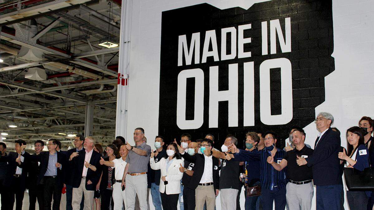 Dozens of state and local officials on Wednesday, June 22, 2022, joined Foxconn and other vehicle mobility executives in a tour of Foxconn’s vehicle assembly plant in Lordstown, which it officially purchased in May for $230 million.