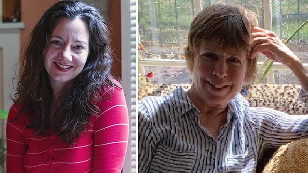 Poets Heather Dobbins, left, and Barbara Sabol will be featured in the Lit Youngstown online gathering on Wednesday. (Contributed by Lit Youngstown)