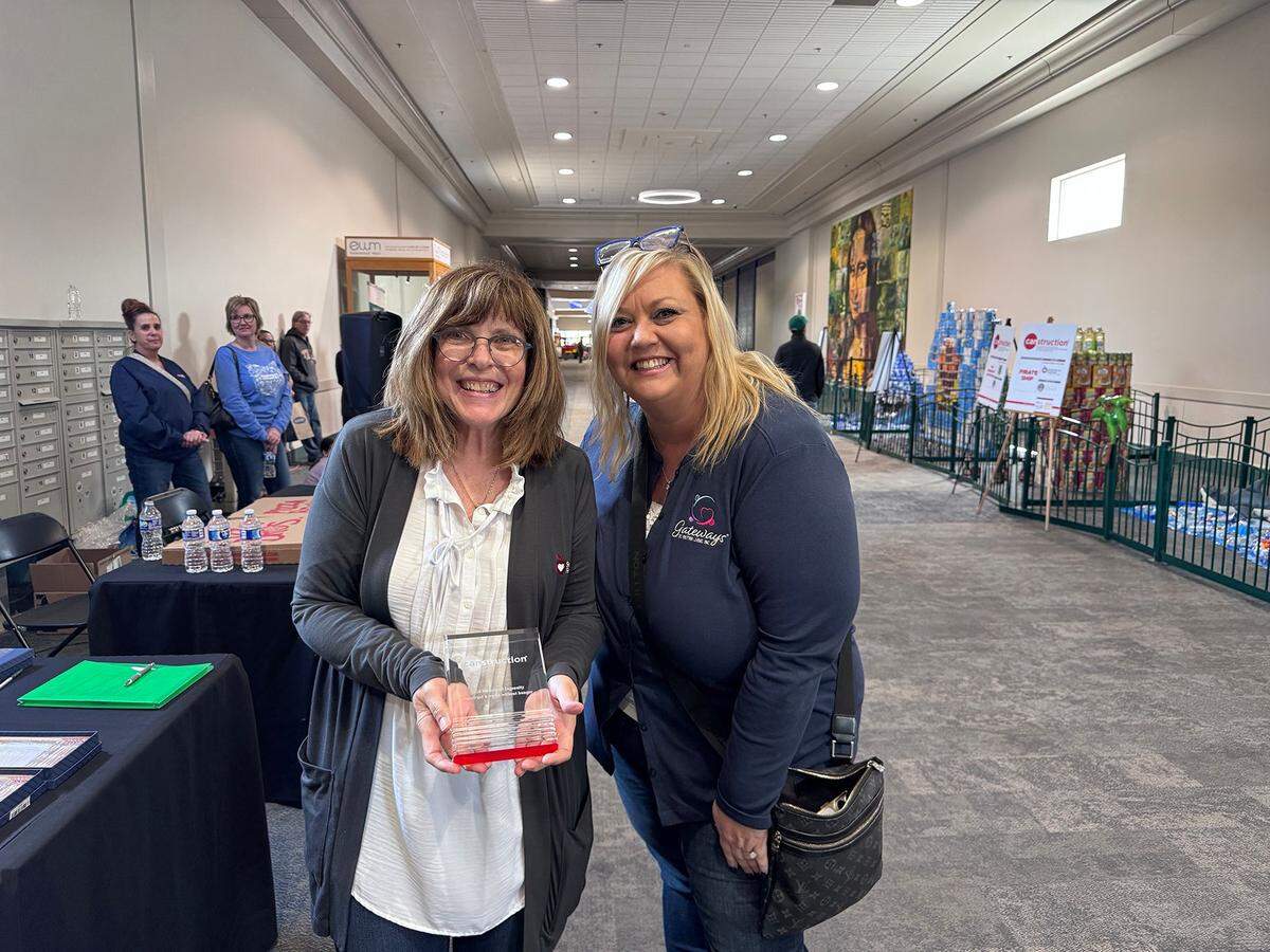 Structural Ingenuity Winner: Kristie Murphy from Gateways to Better Living and Renee Fuller from Second Harvest Food Bank.