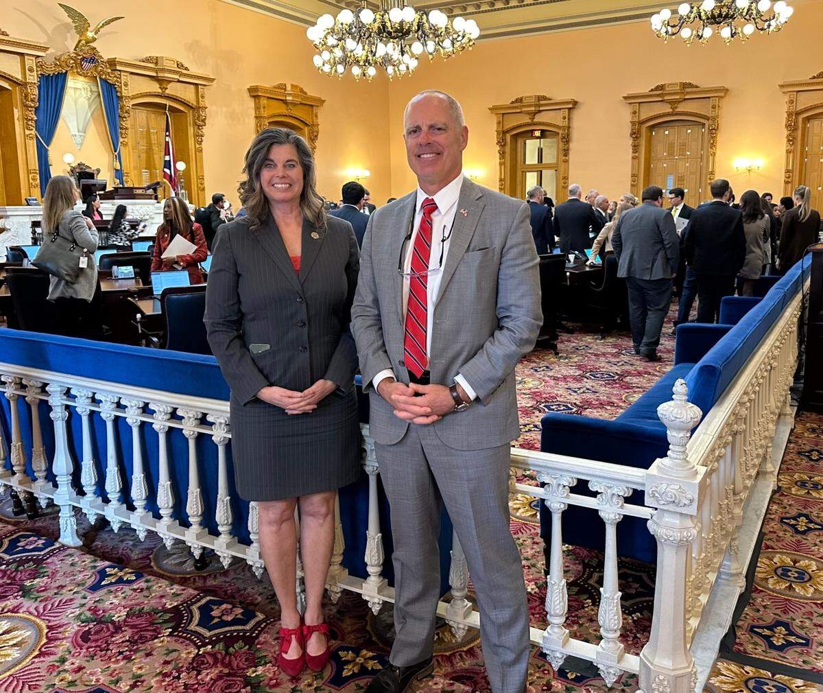 The new law was originally sponsored by two Republican State Representatives: Beth Lear from Galena(left) and Adam Bird from New Richmond (right).