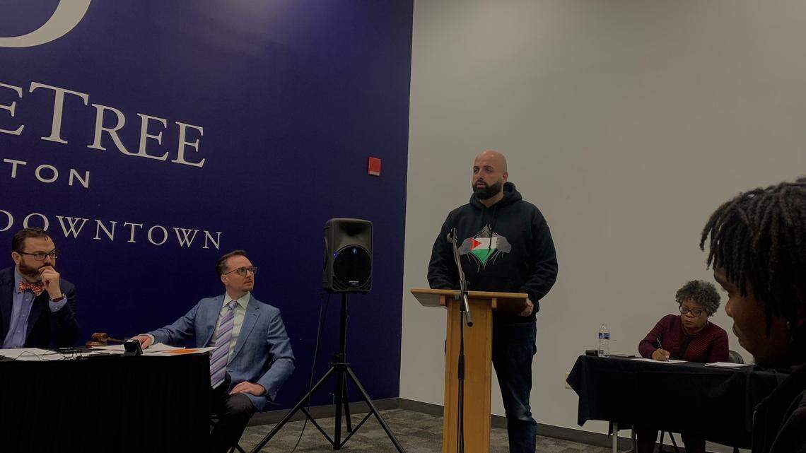 Youngstown resident Ashraf Salman addressed city council asking them to seek a resolution that would call for a ceasefire in Palestine.