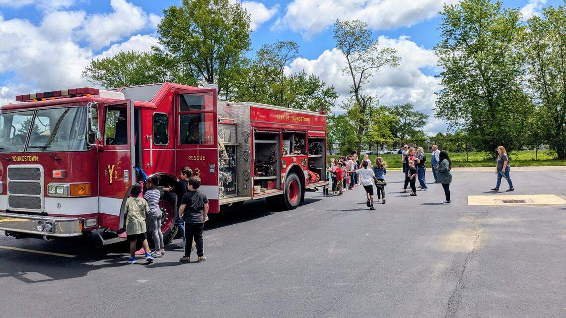 Youngstown Fire Department makes special visit to Summit Academy – Youngstown. 