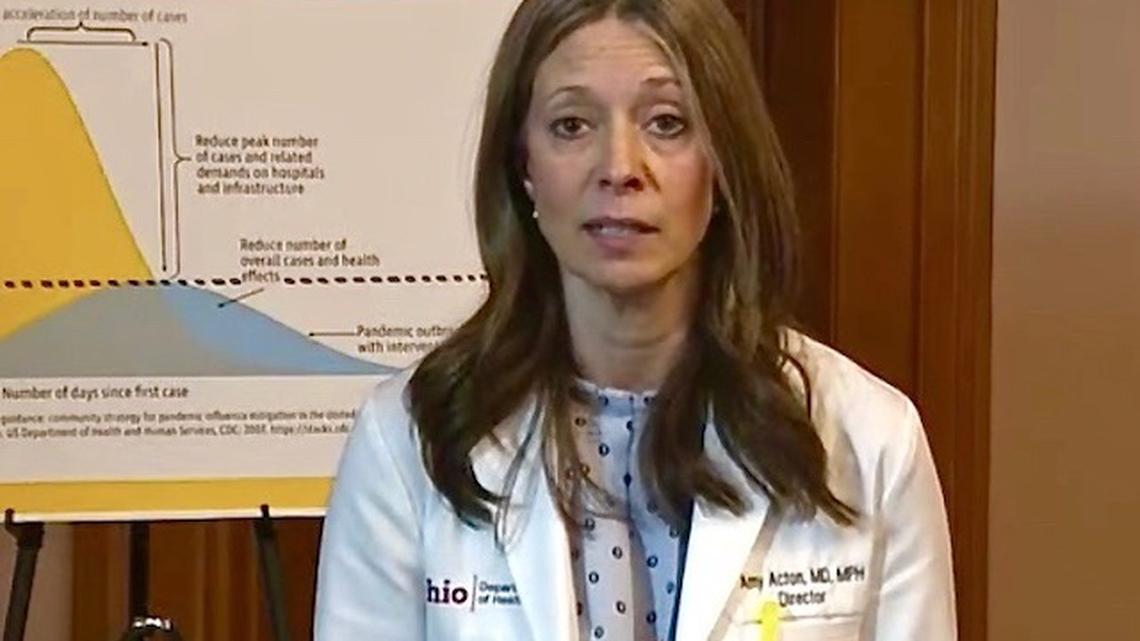 Ohio Department of Health Director Dr. Amy Acton from the state news conference on March 24, 2020.