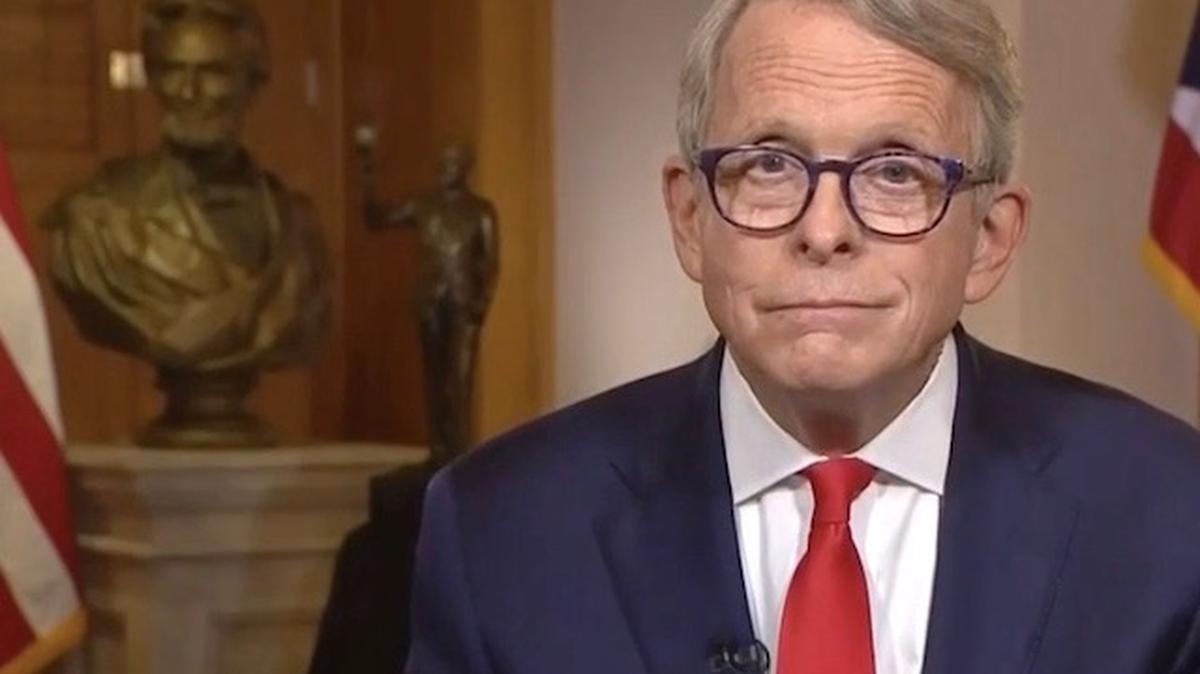 Gov. Mike DeWine during his state address on Wednesday, July 15, 2020.