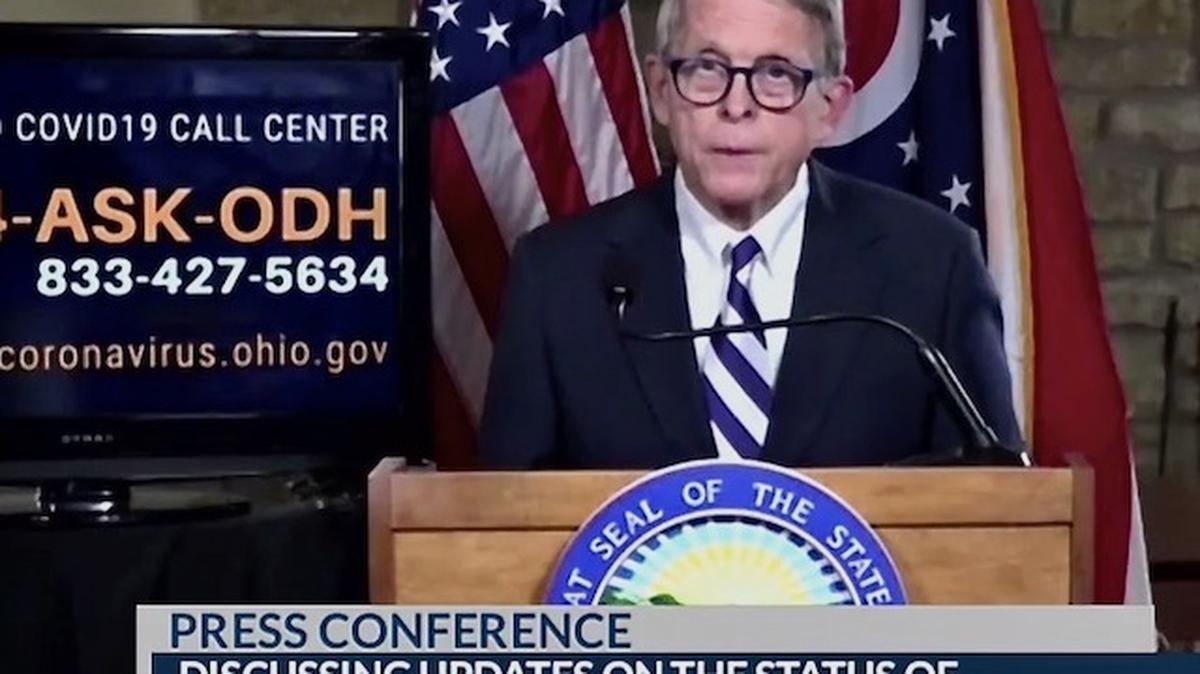 Gov. Mike DeWine during the state's coronavirus update on Monday, Nov. 30, 2020.