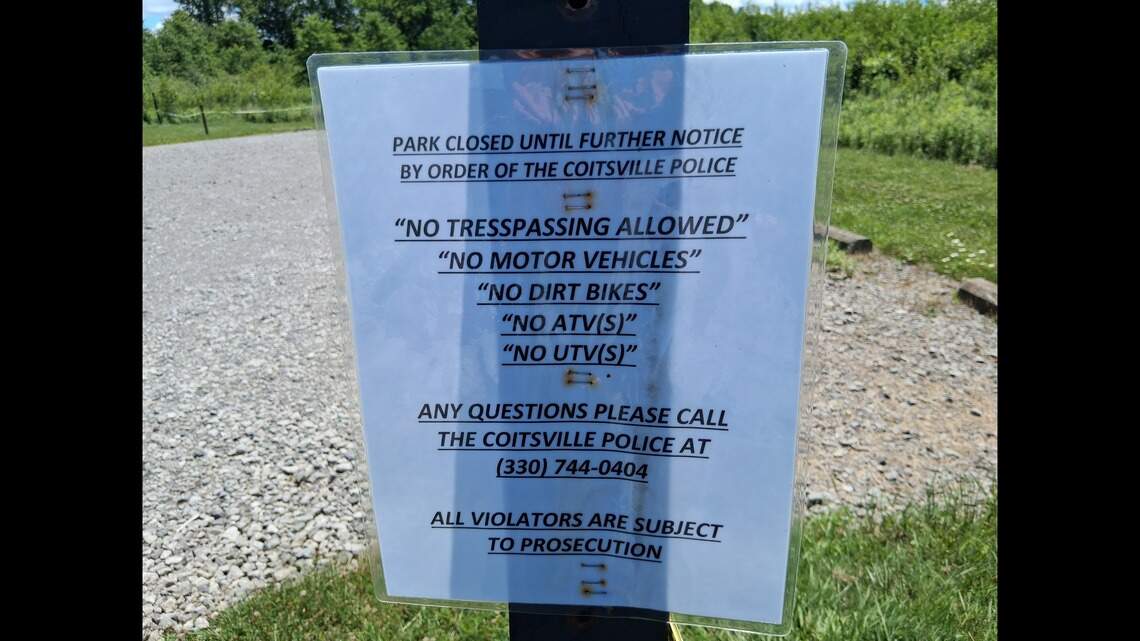 Mahoning Valley wildlife preserve closed to public by Coitsville Township