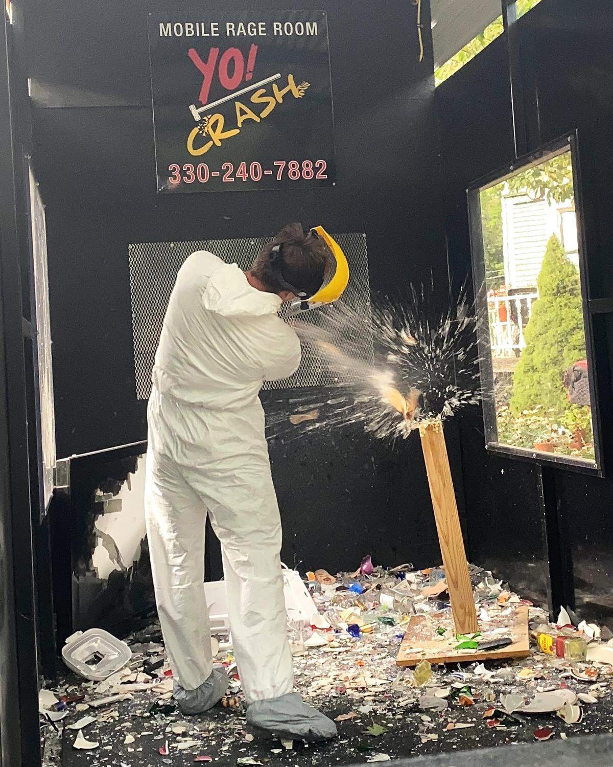 Yo! Crash a woman-owned business, as well as Ohio’s only mobile rage room.