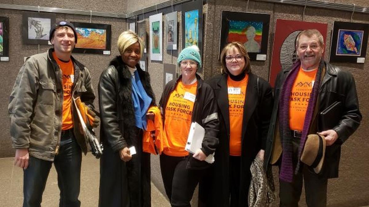 From left are Youngstown Housing Task Force members Jack Daugherty, Yvonne Irving, Kim Tritt, Mary Saffrey and Mike Bachinger. (Contributed photo)