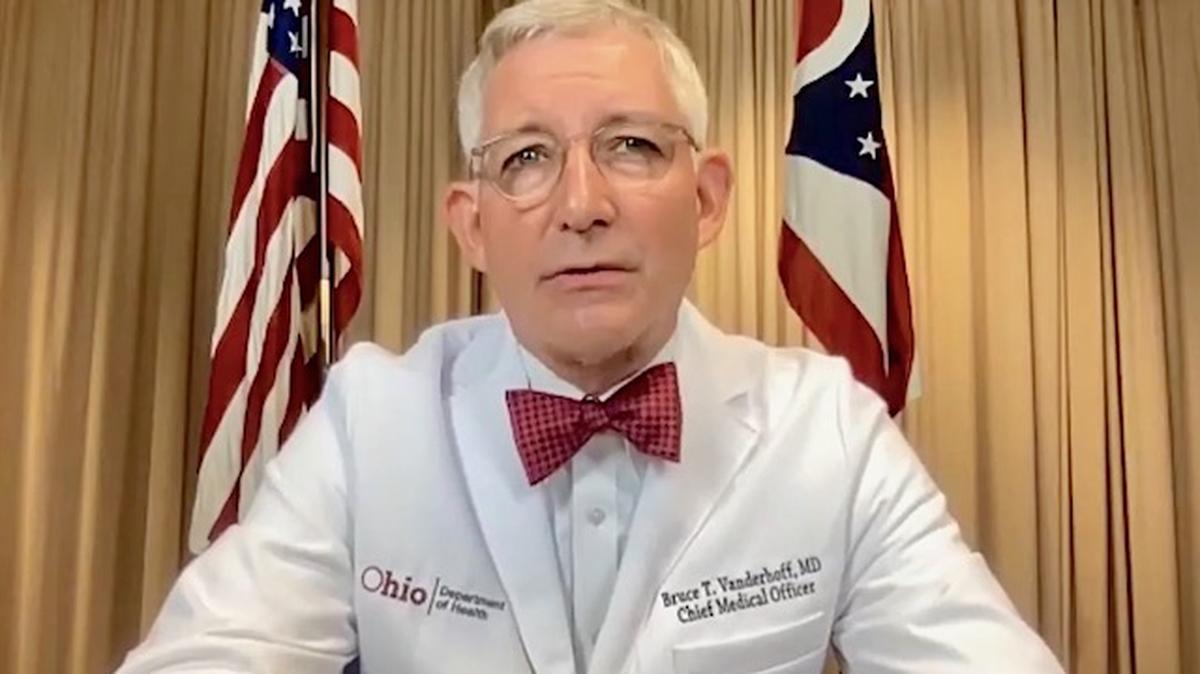 Ohio Department of Health Director Dr. Bruce Vanderhoff during the state coronavirus update on Monday, Aug. 23, 2021.