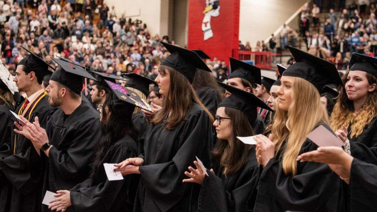 Youngstown State held its first two of four graduation ceremonies on Saturday.