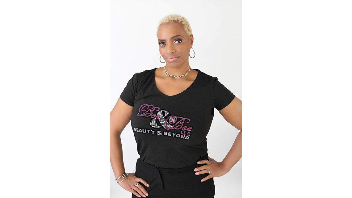 Nakilia Adams, founder and owner of Bee & Bee Beauty and Beyond in Warren, Ohio.