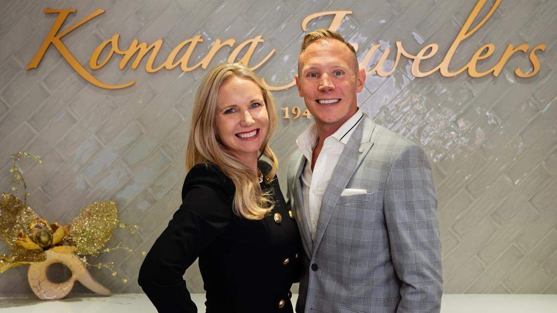 Third-generation owners Brianna and Rob are celebrating the 75th anniversary of Komara Jewelers in Canfield.