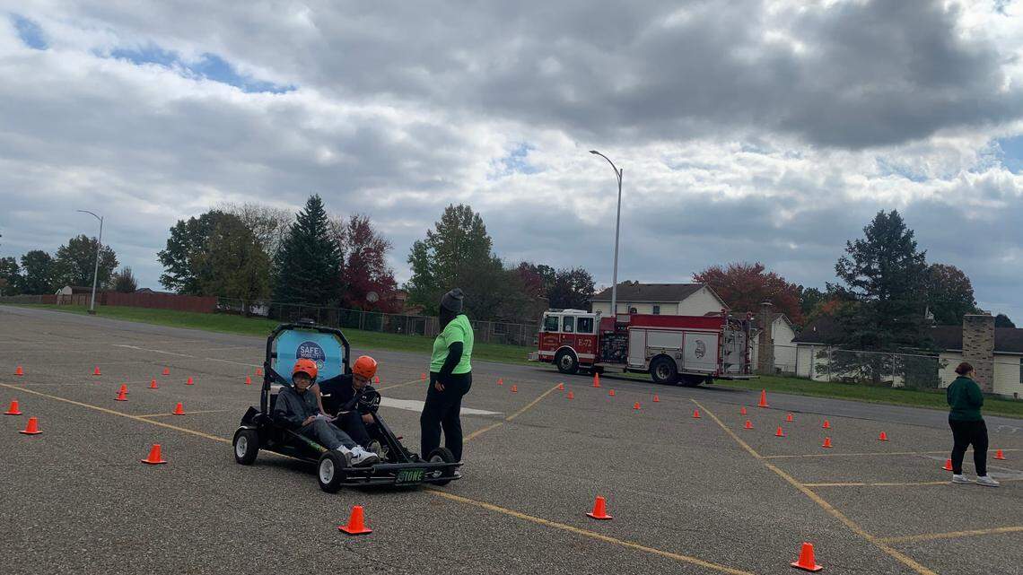 Distracted driving simulator in Boardman